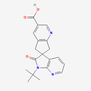 1'-(tert-Butyl)-2'-oxo-1',2',5,7-tetrahydrospiro[cyclopenta[b]pyridine-6,3'-pyrrolo[2,3-b]pyridine]-3-carboxylic acid