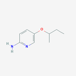 molecular formula C9H14N2O B13335797 5-(Butan-2-yloxy)pyridin-2-amine 