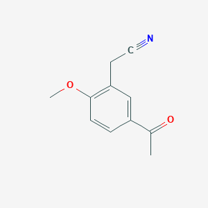 molecular formula C11H11NO2 B1333580 2-(5-Acetyl-2-methoxyphenyl)acetonitrile CAS No. 403499-85-4