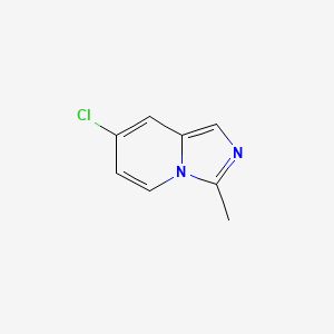 molecular formula C8H7ClN2 B13335906 7-Chloro-3-methylimidazo[1,5-a]pyridine 