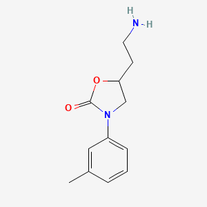 5-(2-Aminoethyl)-3-(3-methylphenyl)-1,3-oxazolidin-2-one