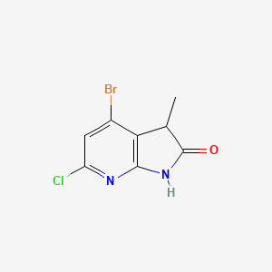 4-Bromo-6-chloro-3-methyl-1H,2H,3H-pyrrolo[2,3-b]pyridin-2-one