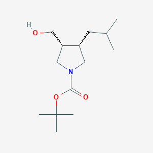 tert-Butyl (3R,4S)-3-(hydroxymethyl)-4-isobutylpyrrolidine-1-carboxylate