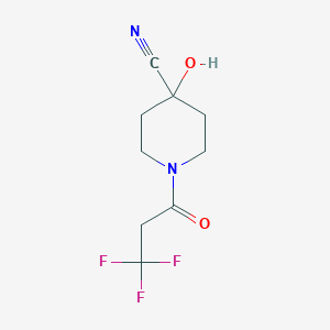 4-Hydroxy-1-(3,3,3-trifluoropropanoyl)piperidine-4-carbonitrile