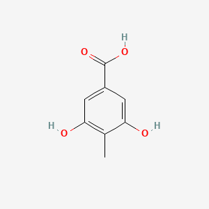 molecular formula C8H8O4 B1333603 3,5-二羟基-4-甲基苯甲酸 CAS No. 28026-96-2