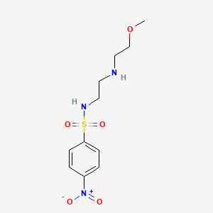 molecular formula C11H17N3O5S B13336057 N-{2-[(2-methoxyethyl)amino]ethyl}-4-nitrobenzene-1-sulfonamide 