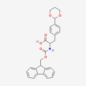 3-(4-(1,3-Dioxan-2-yl)phenyl)-2-((((9H-fluoren-9-yl)methoxy)carbonyl)amino)propanoic acid