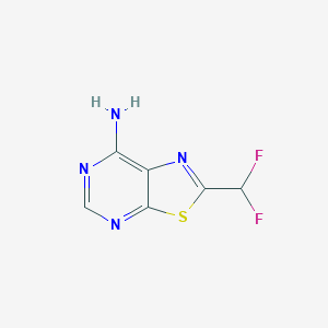 molecular formula C6H4F2N4S B13336088 2-(Difluoromethyl)-[1,3]thiazolo[5,4-d]pyrimidin-7-amine 