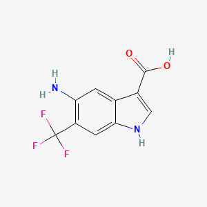 5-Amino-6-(trifluoromethyl)-1H-indole-3-carboxylic acid