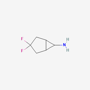 molecular formula C6H9F2N B13336130 3,3-Difluorobicyclo[3.1.0]hexan-6-amine 