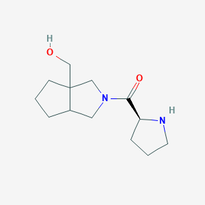 molecular formula C13H22N2O2 B13336140 2-(L-Prolyl)-3a-(hydroxymethyl)octahydrocyclopenta[c]pyrrole 