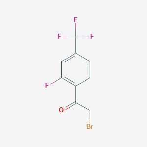 molecular formula C9H5BrF4O B1333616 2-Fluoro-4-(trifluoromethyl)phenacyl bromide CAS No. 537050-12-7