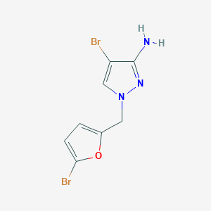 4-Bromo-1-[(5-bromofuran-2-yl)methyl]-1H-pyrazol-3-amine