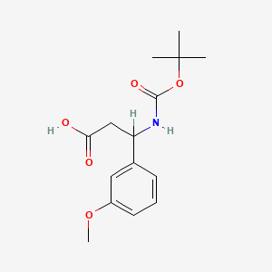 molecular formula C15H21NO5 B1333619 3-((叔丁氧羰基)氨基)-3-(3-甲氧基苯基)丙酸 CAS No. 284493-53-4