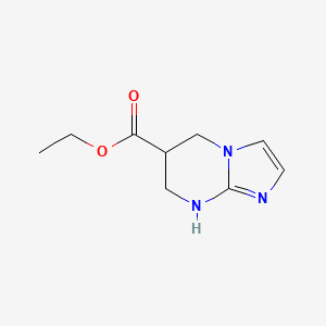 molecular formula C9H13N3O2 B13336206 Ethyl 5H,6H,7H,8H-imidazo[1,2-a]pyrimidine-6-carboxylate 