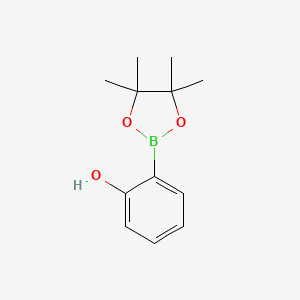 molecular formula C12H17BO3 B1333622 2-(4,4,5,5-Tetramethyl-1,3,2-dioxaborolan-2-yl)phenol CAS No. 269409-97-4