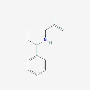 molecular formula C13H19N B13336226 (2-Methylprop-2-en-1-yl)(1-phenylpropyl)amine 