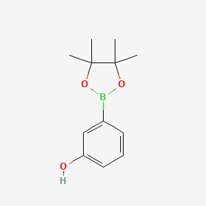 molecular formula C12H17BO3 B1333623 3-(4,4,5,5-四甲基-1,3,2-二氧杂硼环-2-基)苯酚 CAS No. 214360-76-6