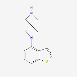 molecular formula C13H14N2S B13336257 2-(Benzo[b]thiophen-4-yl)-2,6-diazaspiro[3.3]heptane 