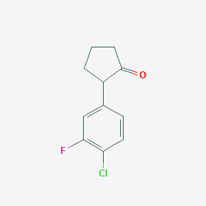 2-(4-Chloro-3-fluorophenyl)cyclopentan-1-one