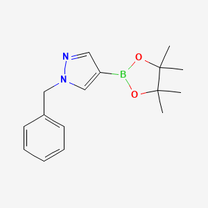 molecular formula C16H21BN2O2 B1333627 1-Benzyl-4-(4,4,5,5-tetramethyl-1,3,2-dioxaborolan-2-yl)-1H-pyrazole CAS No. 761446-45-1