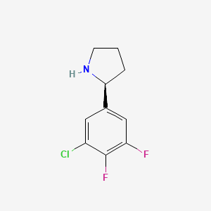 molecular formula C10H10ClF2N B13336284 (2S)-2-(5-Chloro-3,4-difluorophenyl)pyrrolidine 