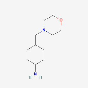 molecular formula C11H22N2O B13336300 trans-4-(Morpholinomethyl)cyclohexanamine 