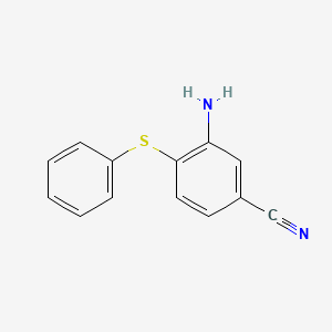 molecular formula C13H10N2S B1333642 3-氨基-4-(苯硫基)苯甲腈 CAS No. 337923-85-0