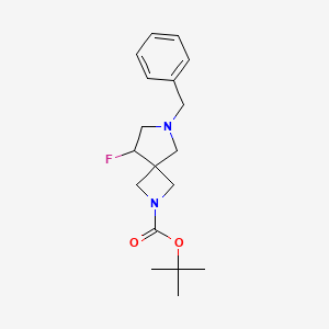 molecular formula C18H25FN2O2 B13336430 tert-Butyl 6-benzyl-8-fluoro-2,6-diazaspiro[3.4]octane-2-carboxylate 