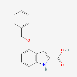 molecular formula C16H13NO3 B1333645 4-(苄氧基)-1H-吲哚-2-羧酸 CAS No. 39731-09-4