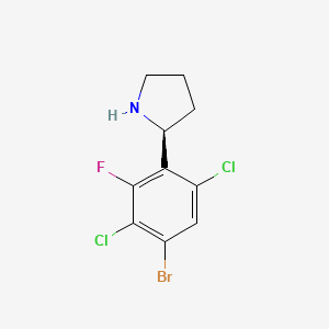 (S)-2-(4-Bromo-3,6-dichloro-2-fluorophenyl)pyrrolidine