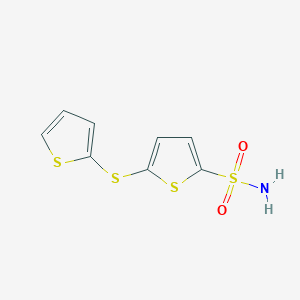 molecular formula C8H7NO2S4 B1333651 5-(2-噻吩硫基)噻吩-2-磺酰胺 CAS No. 63033-64-7