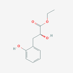 molecular formula C11H14O4 B13336510 Ethyl (R)-2-hydroxy-3-(2-hydroxyphenyl)propanoate 