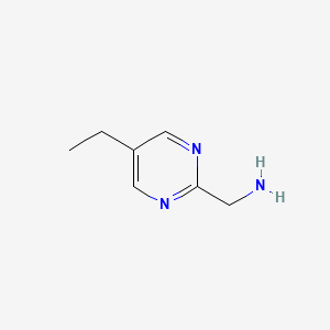 molecular formula C7H11N3 B13336540 (5-Ethylpyrimidin-2-YL)methanamine 