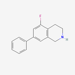 molecular formula C15H14FN B13336550 5-Fluoro-7-phenyl-1,2,3,4-tetrahydroisoquinoline 