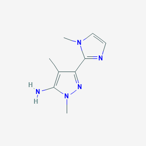 1,4-dimethyl-3-(1-methyl-1H-imidazol-2-yl)-1H-pyrazol-5-amine