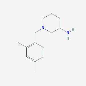 molecular formula C14H22N2 B13336598 1-(2,4-Dimethylbenzyl)piperidin-3-amine 