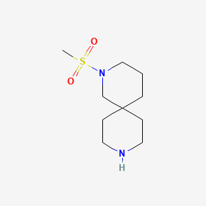 molecular formula C10H20N2O2S B13336604 2-(Methylsulfonyl)-2,9-diazaspiro[5.5]undecane 