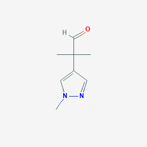 2-Methyl-2-(1-methyl-1H-pyrazol-4-yl)propanal