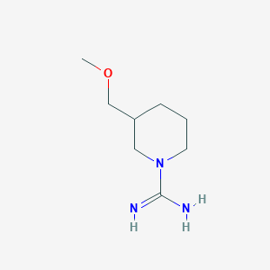 molecular formula C8H17N3O B13336648 3-(Methoxymethyl)piperidine-1-carboximidamide 