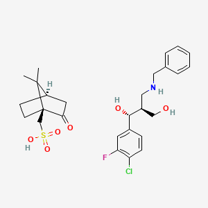 (1R,2S)-2-((Benzylamino)methyl)-1-(4-chloro-3-fluorophenyl)propane-1,3-diol ((1S,4R)-7,7-dimethyl-2-oxobicyclo[2.2.1]heptan-1-yl)methanesulfonate