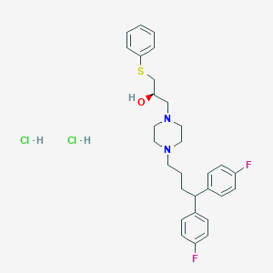 B133367 1-Piperazineethanol, 4-(4,4-bis(4-fluorophenyl)butyl)-alpha-((phenylthio)methyl)-, dihydrochloride, (R)- CAS No. 143759-74-4