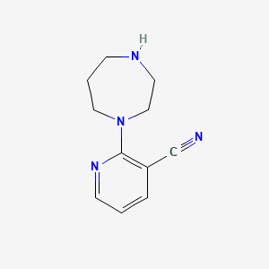 molecular formula C11H14N4 B1333671 2-(1,4-二氮杂环-1-基)烟腈 CAS No. 352018-97-4
