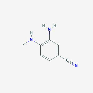 molecular formula C8H9N3 B1333672 3-Amino-4-(methylamino)benzonitrile CAS No. 64910-46-9