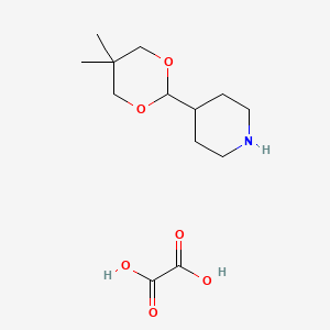 molecular formula C13H23NO6 B1333674 4-(5,5-Dimethyl-1,3-dioxan-2-YL)piperidine oxalate CAS No. 423768-60-9