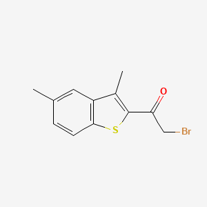 molecular formula C12H11BrOS B1333675 2-Bromo-1-(3,5-dimethyl-1-benzothiophen-2-yl)-1-ethanone CAS No. 388088-83-3