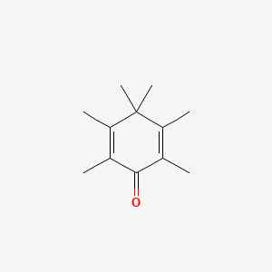 molecular formula C12H18O B13336777 2,3,4,4,5,6-Hexamethylcyclohexa-2,5-dien-1-one CAS No. 14790-04-6