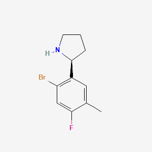 (S)-2-(2-Bromo-4-fluoro-5-methylphenyl)pyrrolidine