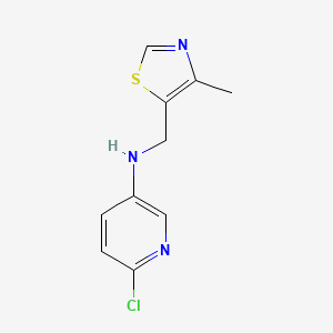 molecular formula C10H10ClN3S B13336790 6-Chloro-N-[(4-methyl-1,3-thiazol-5-yl)methyl]pyridin-3-amine 