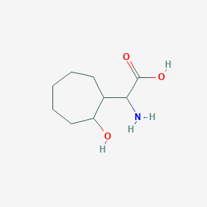 molecular formula C9H17NO3 B13336827 2-amino-2-(2-hydroxycycloheptyl)acetic Acid 